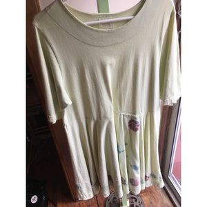 Pale yellow flowered dress